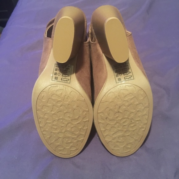 Qupid Faux Suede Peep Toe Boots - Picture 4 of 4